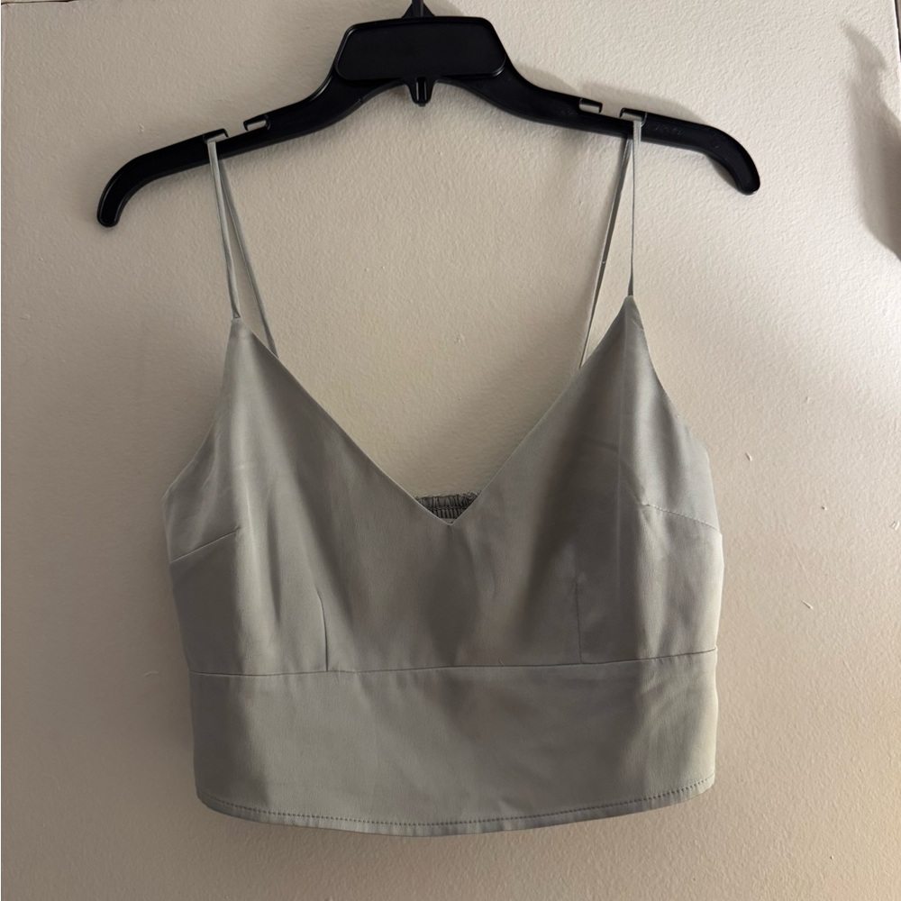 A&F Satin Crop top